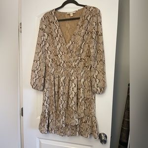 Michael Kors tan snake skin dress